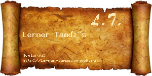 Lerner Tamás névjegykártya